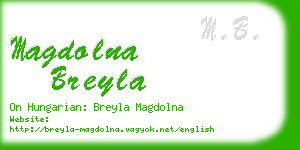 magdolna breyla business card